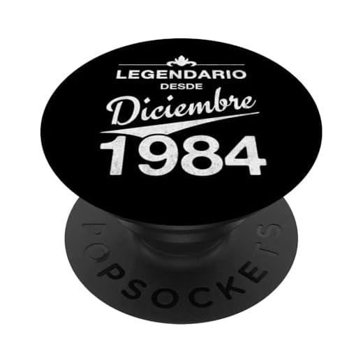 40 cumpleaños Nacido en Diciembre de 1984 Vintage 40 años PopSockets PopGrip Intercambiable