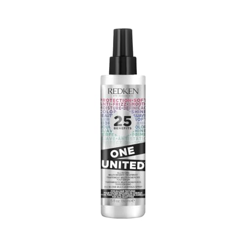 Image of Redken One United Multi-Benefit Leave-in Conditioner, 150 ml | All-in-one Leave-in Conditioner. Detangles, conditions, controls frizz, and provides heat protection up to 230C.