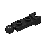 クラシックブラックプレートバルク、プレートスペシャル 1 x 2 5.9mmエンドカップとトウボール50ピース、レゴパーツとピースと互換性があります(カラー:ブラック)