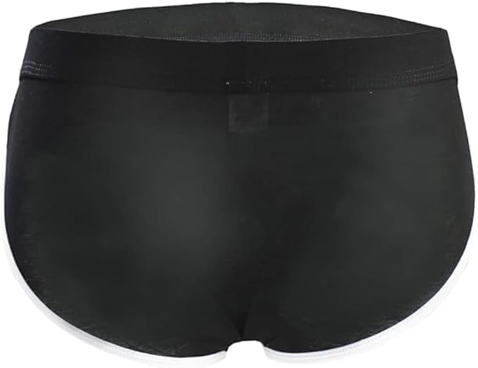 Elephant Underwear For Men Sexy Ice Silk Thong Breathable Hollow Out Erotic Shorts3