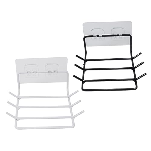 FUNOMOCYA 2 Pcs Kitchen Organizing Mounted Hanging Shelf with Hooks for Stylish Storage Bathroom Living Room and Kitchen Design for Long Term Use