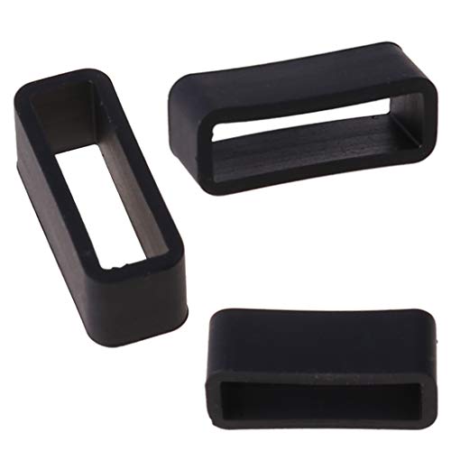 kdjsic Universele 18 mm riemlus siliconen gespsluiting ringconnector vervanging zwart voor Garmin smart - Image 3