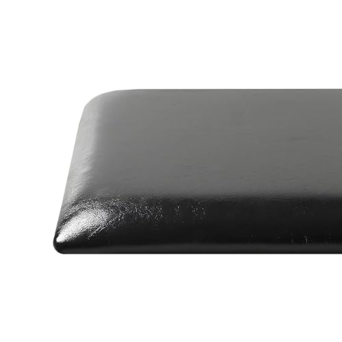 Sofá de espuma de piel con almohadilla de asiento suave en D antideslizante negra de 120 x 45 2