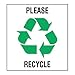 Recycling Label, Vinyl, 10 In. W, PK5