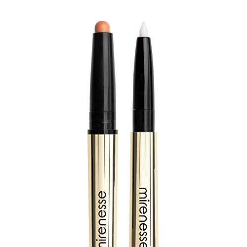 Mirenesse Natural Lip Primer Duet, Collagen Promoting Lip Balm and Liner in One with Vitamin C + Vitamin E, Vegan and Toxin Free, Universal .024 oz
