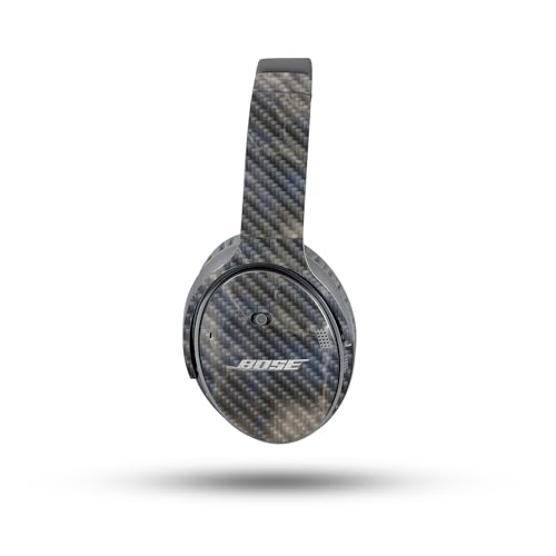 Image of MightySkins Carbon Fiber Skin Compatible with Bose QuietComfort 35 II Headphones - Stormy Marble | Protective, Durable Textured Carbon Fiber Finish | Easy to Apply