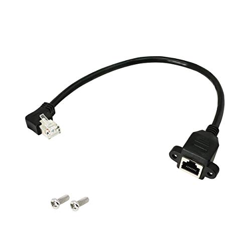 SinLoon RJ45 Ethernet Adapter Cable 90 Angle Left Male to Famale Ethernet Switch Adapter Cable for CAT 5/CAT 6 LAN Ethernet Socket Connector Adapter Cat5 Cat6 Cable(Left)