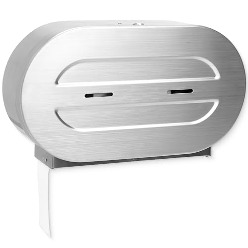 Double Jumbo Toilet Paper Dispenser - Stainless Steel Commercial Dual