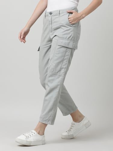 Image of IVOC Women Paneled Multi-Pocket 100% Cotton Cargo Pants