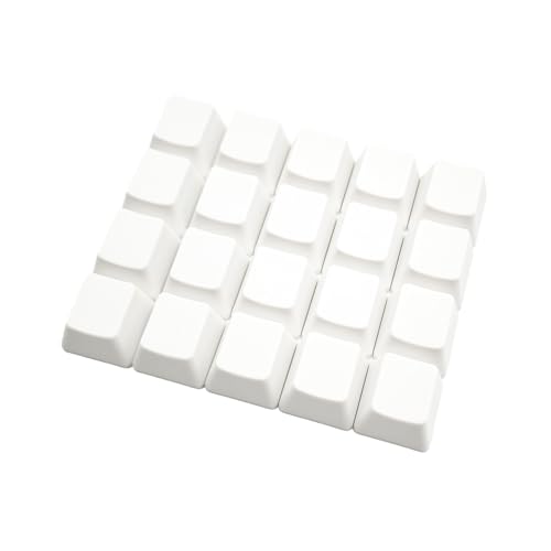 Image of OEM Profile White Blank Keycaps PBT Material 1U R4 Keycap for MX switches Mechanical Keyboard (White, 20pcs)