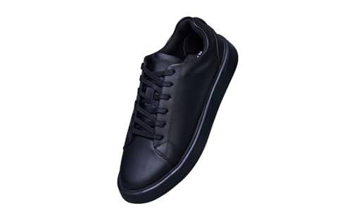 Image of Neeman's Classic Solid Sneakers for Men | Lace-Up Casual Shoes for Men | Lightweight and Comfortable | Trendy and Stylish | Walking Sneakers for Men