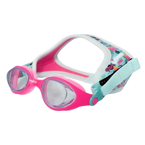FINIS DragonFly Kids Swim Goggles - Ages 3-8 - UV Protection - Floating Neoprene Strap - Soft Silicone Fit - Musical Mermaid