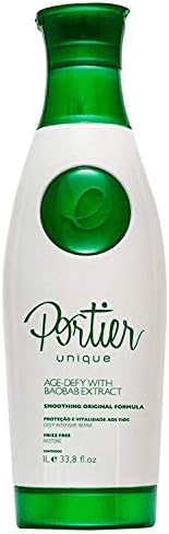 Portier Unique Brazilian Keratin Hair Treatment | Formaldehyde Free | Progressive Brush | Smoothing System | Straightening Therapy 1000ml/33.8fl.oz.