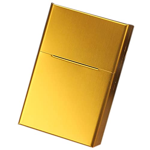 HQAA Pitillera Tabaco 20 Sticks Funda De Cigarrillo para Hombres Mujeres Estuche De Cigarrillos De Aluminio Anti-extrusión Paquete De...