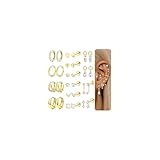 Morfetto Pendientes de Oro Acero Inoxidable Mujer - Hipoalergenicos Piercing Tragus Helix Conch Cartílago,Aros Con Tachuelas Pequeños Dorados Pendiente Plata Grueso Dorado