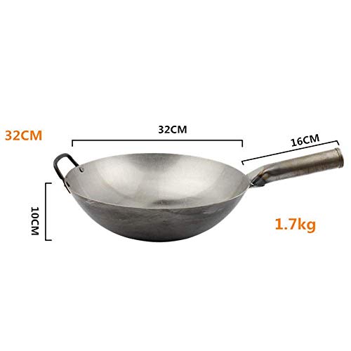 CTCOIJRN Edelstahl-Wok 32, 45 cm, antihaftbeschichtet, Gasherd, Induktionsherd, Universalgriffe, 32 cm 3 CTCOIJRN Edelstahl-Wok 32, 45 cm, antihaftbeschichtet, Gasherd, Induktionsherd, Universalgriffe, 32 cm
