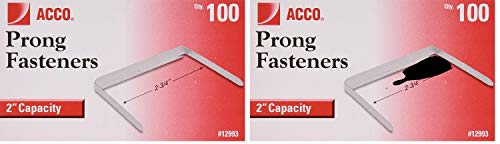 ACCO Bases de cierre de dientes de 5 cm de capacidad, centros de 2 3/4 pulgadas, 1 funda, 15 cajas/estuche