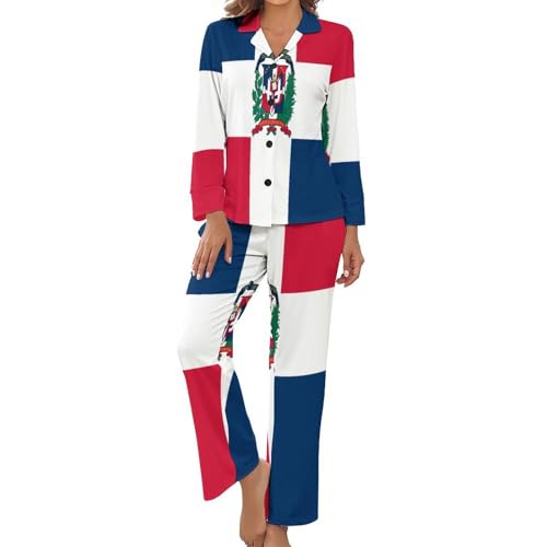 Pyjama Femme Fluide et Confortable pour Peau Sensible Ensemble Vêtement de Nuit Doux Grande Taille