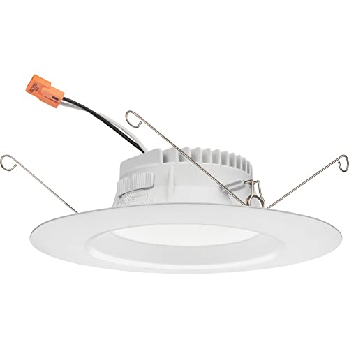 Juno 5"/6" Inch LED Recessed Lighting, RetroBasics Series LED Downlight Trim Kit, Regressed 5"/6" Ceiling Light with 5-in-1 Switchable White Color, 860 Lumens, Baffle Trim, Matte White by Juno - Image 6