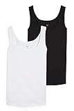 Basic-Tops aus stretchigem Jersey mit paspelierten Ausschnitten.