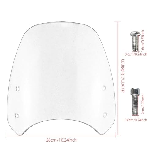 Déflecteurs de vent pour Ducati Scrambler 2015-2019 avec support de fixation noir