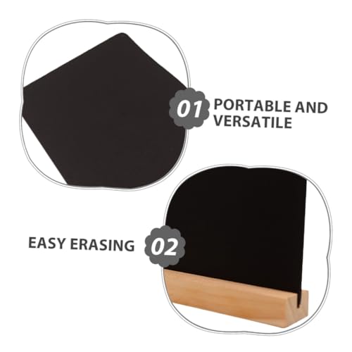 Mini panneau rétro ardoise avec support vintage stable pour message de table (16 pcs)