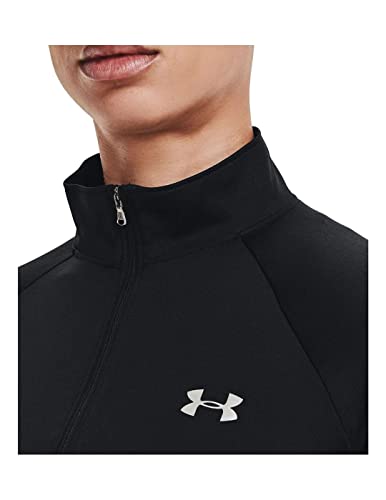 Under Armour womens Tech ½ Zip Long-Sleeve Pullover , Black (001)/Metallic Silver , Small