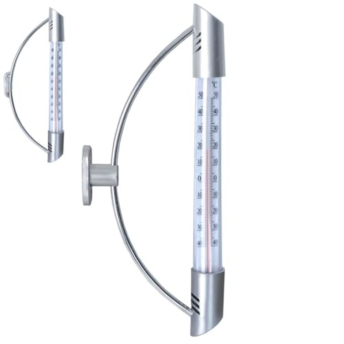 ORION GROUP Fensterthermometer Außenthermometer 24 cm Gartenthermometer...