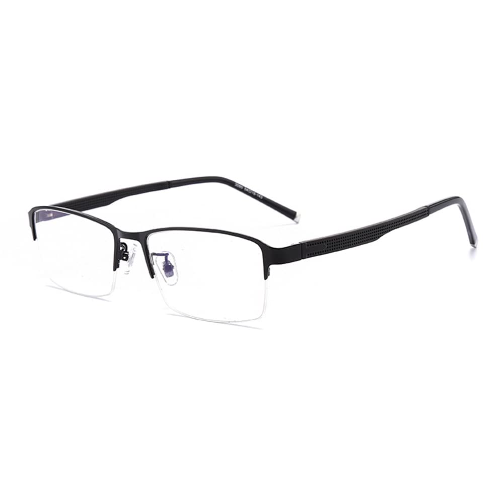 RICCIE Herren Gleitsichtbrille multifokal phototrope Sonnenbrille für den Außenbereich, ultraleichter Metallrahmen HD Harzgläser Lesebrille Dioptrien +1,0 bis +3,0,Schwarz,+1.0