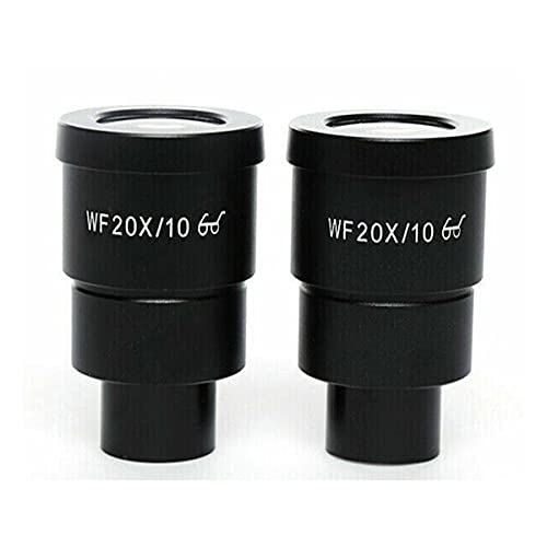 Microscope 20X Stereo Microscope Eyepiece 10mm Lens with 30mm Mounting Size(2 PCS (1 Pair))