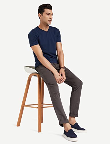 Image of Amazon Brand - Symbol Men's Solid Cotton T Shirt | Plain | V Neck | Half Sleeve-Regular Fit | Combo Pack of 3 (Available in Plus Sizes)