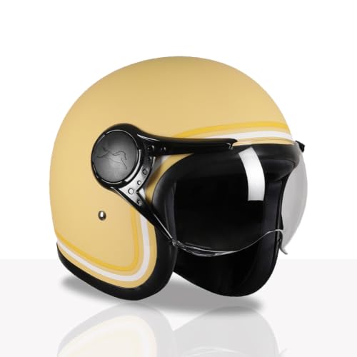 Image of TVS MissFit Women's Open Face Helmet | Lightweight Shell | Pastel Colors Designed Exclusively for Women | Extreme Comfort Fit for Girls | Clear Visor | DOT & ISI Certified