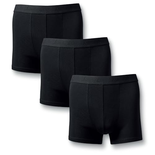 Charles Tyrwhitt Men's Underwear Trunks - 3 Pack of Cotton Stretch Jersey Boxers - Soft, Supportive & Breathable Black Mens Boxer Shorts - Comfortable Elasticated Waistband for All-Day Wear