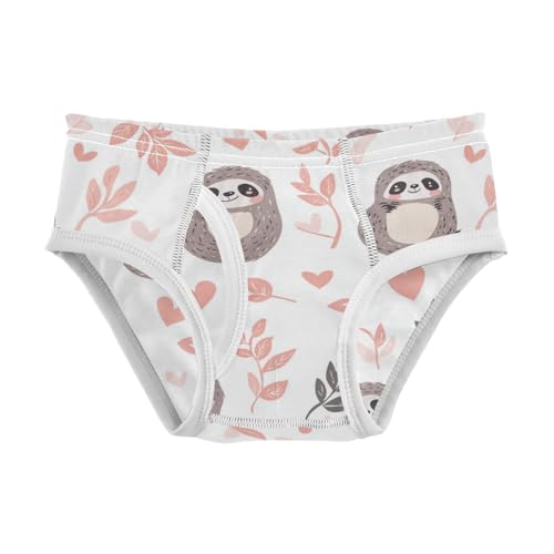 Wusikd Cartoon Sloth Boys' Underwear Cotton Pink Boys Briefs Soft Toddler Underwear 2T