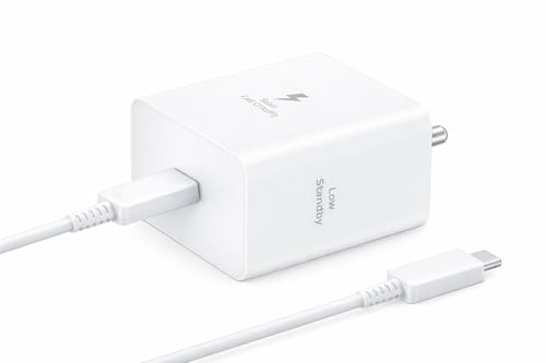 Image of Original 45W GaN SuperFast Charger Compatible with Samsung Galaxy S24 /S23 /S22 /S21 /S20 (Ultra /Plus /Fe), Note 20 /20+ /10(All Series), Z Fold /Flip /S /A /F /M Series | Type C PD 3.0 Charger Adapter by HESPA