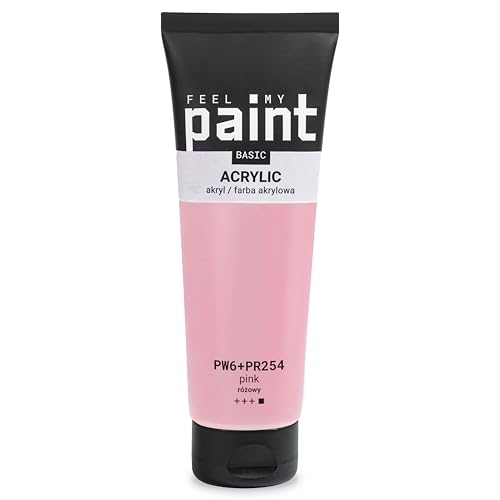FeelMyPaint Acrylfarbe Rosa – 120 ml hochpigmentierte Künstlerfarbe zum Malen auf Leinwand, Papier, Stoff, Holz, Glas, Keramik, Metall, Stein FeelMyPaint Acrylfarbe Rosa – 120 ml hochpigmentierte Künstlerfarbe zum Malen auf Leinwand, Papier, Stoff, Holz, Glas, Keramik, Metall, Stein