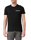 Logo Calvin Klein sul petto Calvin Klein Chest Institutional Slim SS Tee T-Shirt, Nero (CK Black 099), Large Uomo