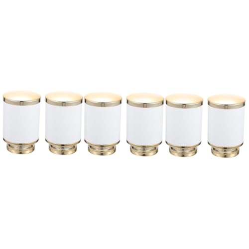 MAGICLULU 3sets Curtain Rod End Curtain Decorative Head Silver Decorative Plugs for Home Easy Install 2pcs*3