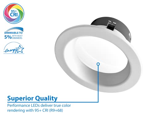 Image of DLR4(v6) 4-inch White Selectable Recessed LED Downlight (12 Pack)