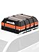Abahub Car Roof Bag 800D Waterproof Car Rooftop Cargo Carrier Bag 21Cubic for Cars with/Without Racks, Includes Anti-Slip Mat, 6 Door Hooks, 8 Reinforced Straps, Storage Bag, Blue