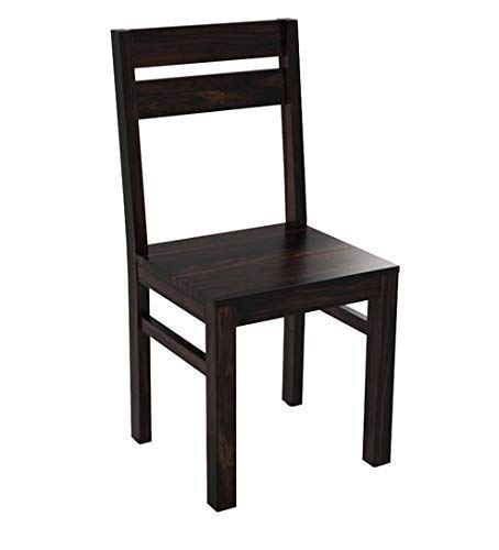 Image of JEENWOOD Solid Wood Dining Table 2 Seater | Dining Table with 2 Chairs | Dining Room Furniture | Sheesham Wood, Warm Chestnut Finish - Brown