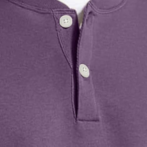 Mens Casual Long Sleeve Shirts Fashion Button Down V Neck Sweatshirts Solid Color Long Sleeve Tops with Pocket3