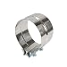 yjracing 5" Stainless Steel Lap Joint Exhaust Band Clamp for Catback Muffler Downpipe