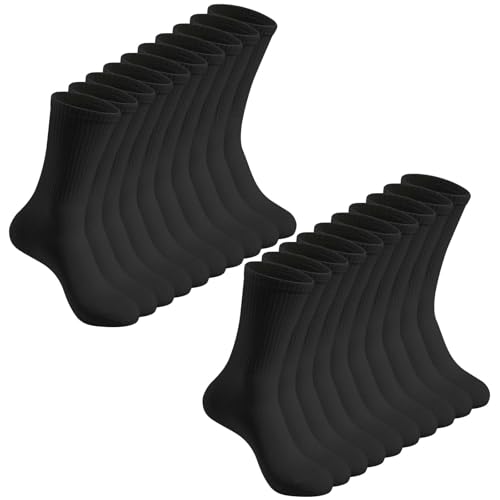 Image of HAVE A TREE 3-12 Pairs Womens Crew Lightweight Thin Calf Socks Size 6-11 | Lightweight thin crew calf socks for women, soft breathable comfort, perfect fit, durable everyday wear at great value.