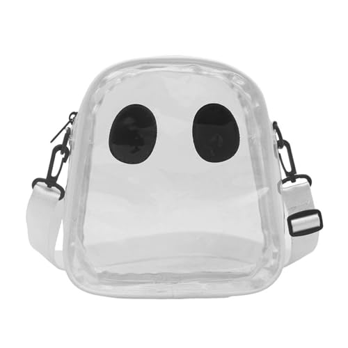 Clear Ghost Bag Stadium Approved, Small Crossbody Bag for Concerts Sports Events Women Halloween Clear Clutch Purses