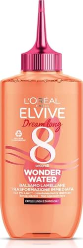 L’Oreal Paris Elvive Balsamo Liquido con Tecnologia Lamellare, Trattamento per Capelli Lunghi e Danneggiati, Capelli Effetto Seta, Wonder Water, 200ml