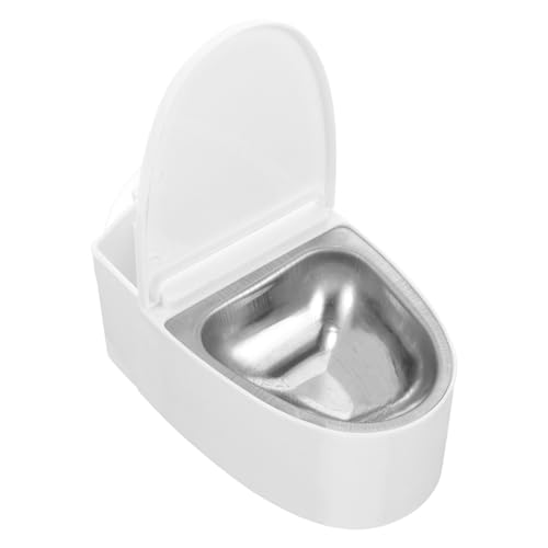 ELAYARD Posacenere da Parete a Forma di Wc Coperchio Antivento in Acciaio e Plastica Posacenere da Bagno Domestico Scomparti Separati Design Divertente per Interni Facile da Installare