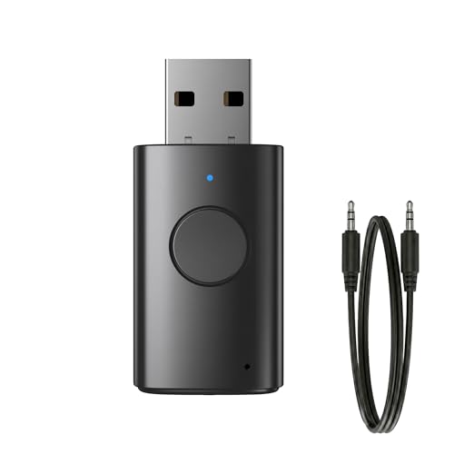 Adaptador AUX Bluetooth 2 en 1 para auto y casa miniatura 1