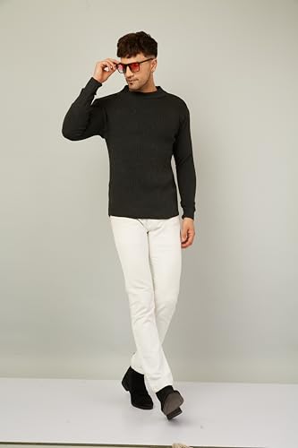 Image of Kvetoo Men High Neck Full Sleeve Winter Woolen Sweater