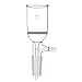 Deschem 60ml,24/40,Glass Buchner Filter Funnel,3# Coarse Filter,Vacuum Hose Connection